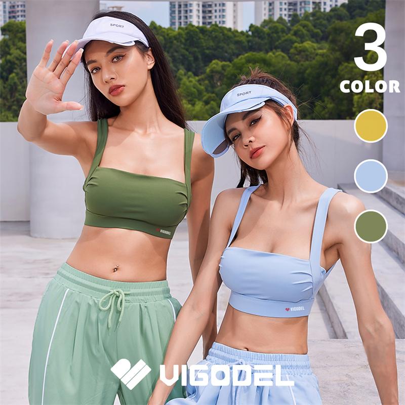 VIGODEL ヨガウェア トップス ショート丈 カップ付 ヨガブラ トップ