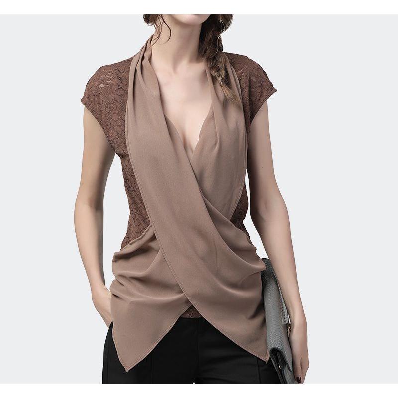 ブランドのギフト ミセス モダン ブラック カシュクール 花柄レース トップス ブラウス シャツ ゲストモデル 4f Richstyle ワンピース ドレス リゾート 食事会 大人 シンプル シャツ ブラウス Www Govtmedicalcollegechhindwara Com