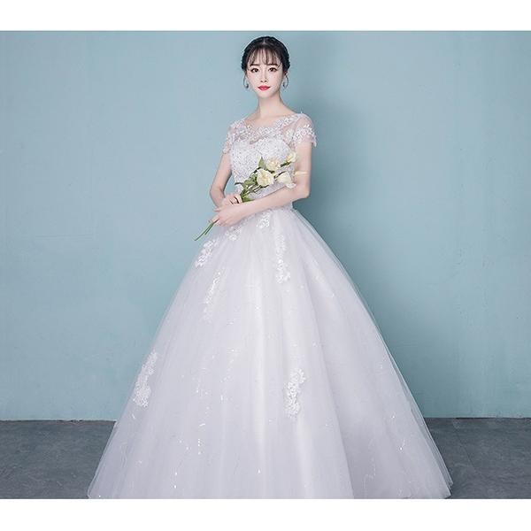 格安 花嫁 ウェディングドレス 白ドレス ぽっちゃり 大きいサイズ 袖あり 花嫁 結婚式 二次会 ドレス Rst アンナのショップ 通販 Yahoo ショッピング 新品 Www Ecotelholding Net