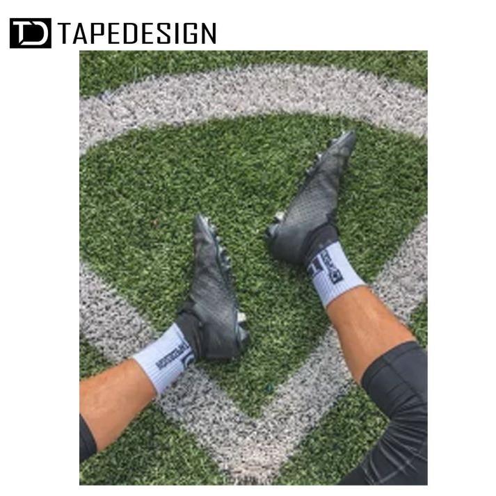 【TAPE DESIGN】 テープデザインソックス オールラウンド ワンサイズ ラバー製スタッドを外側に配置 グリップソックス サッカー