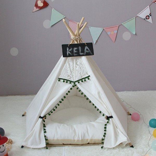 素晴らしい外見 ペット用テント ペットハウス ペットテント ティピー 犬 猫 ベッド ペットベッド お昼寝 犬小屋 クッション付き ティピーテント ティピ 室内用 ペット用品 Shipsctc Org