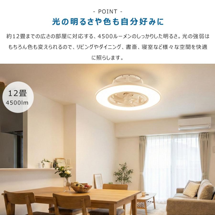 シーリングファンライト led ファン付き DCモーター 直付け 吹き抜け