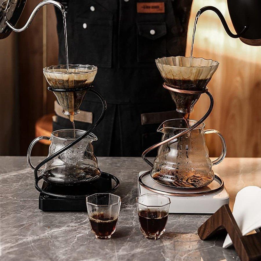 コーヒードリップセットにコーヒーサーバー ガラス透過 コーヒードリッパー クリア ドリップスタンドが含まれています おしゃれガラスコーヒーフィルターセット H0011 Hayate Store 通販 Yahoo ショッピング