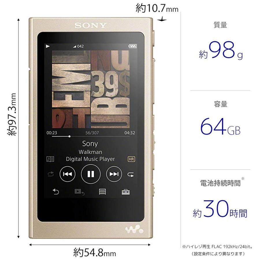 SONY ウォークマン Aシリーズ NW-A45(B) 美品】【ケース付】SONY