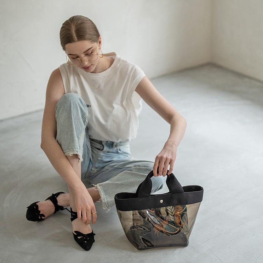 HAYNI クリアバッグ 透明 トート おしゃれ トートバッグ