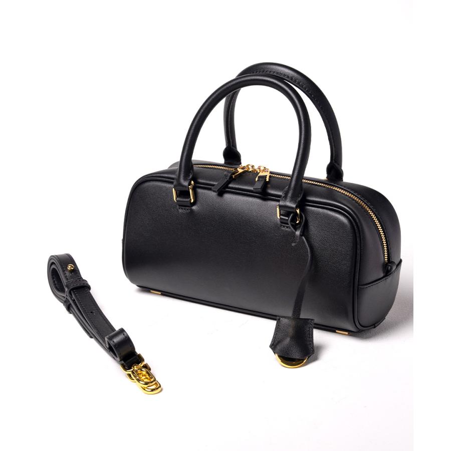 HAYNI ブラック ショルダーバッグ 2way HAYNI（ヘイニ） 本革 ハンドバッグ レディース「Elliena エリーナ
