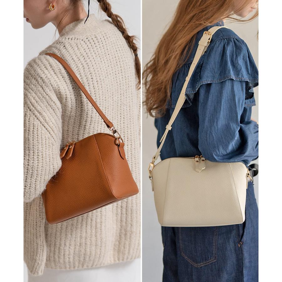 HAYNI レザーショルダーバッグ ブラウン HAYNI（ヘイニ） 爆買 本革 ショルダーバッグ ハンドバッグ トート