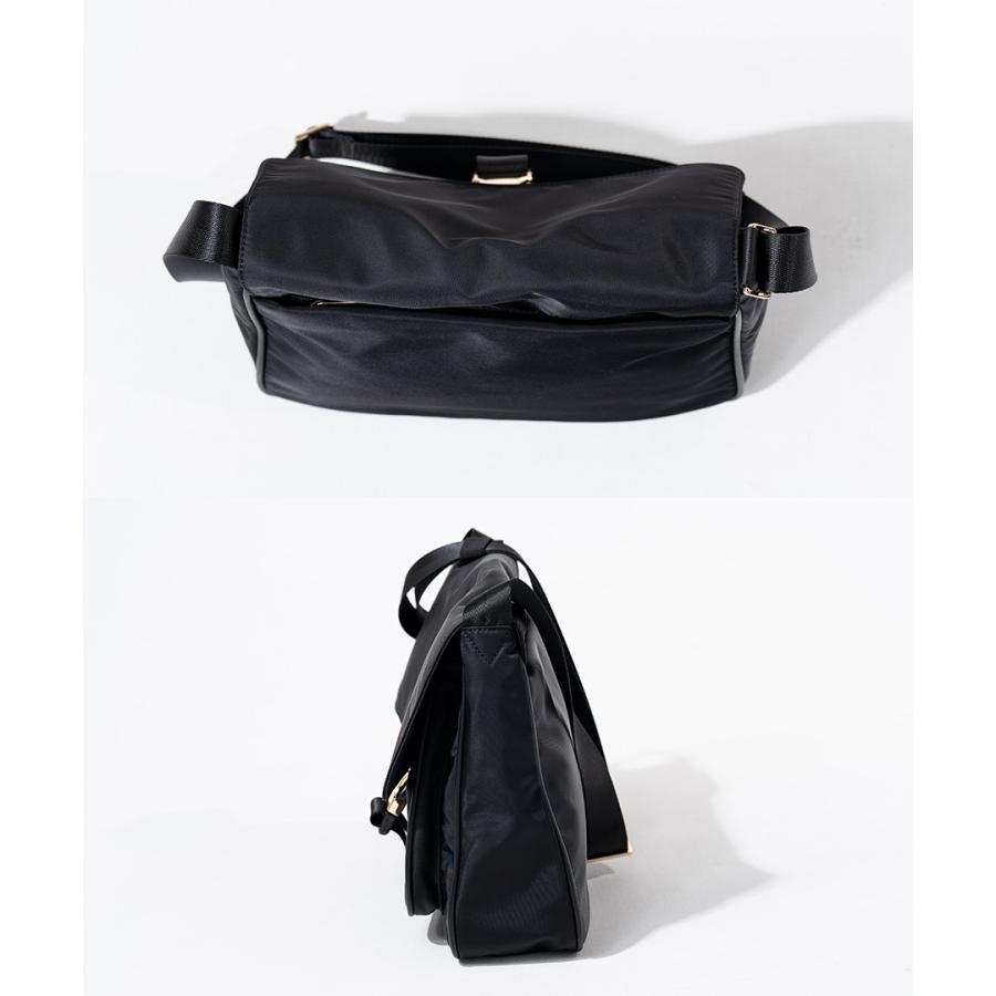 Reireirei　【新品未使用】FADEN メッセンジャーバッグ 黒 HAYNI（ヘイニ） ショルダーバッグ ナイロン レディース「Lenum レナム
