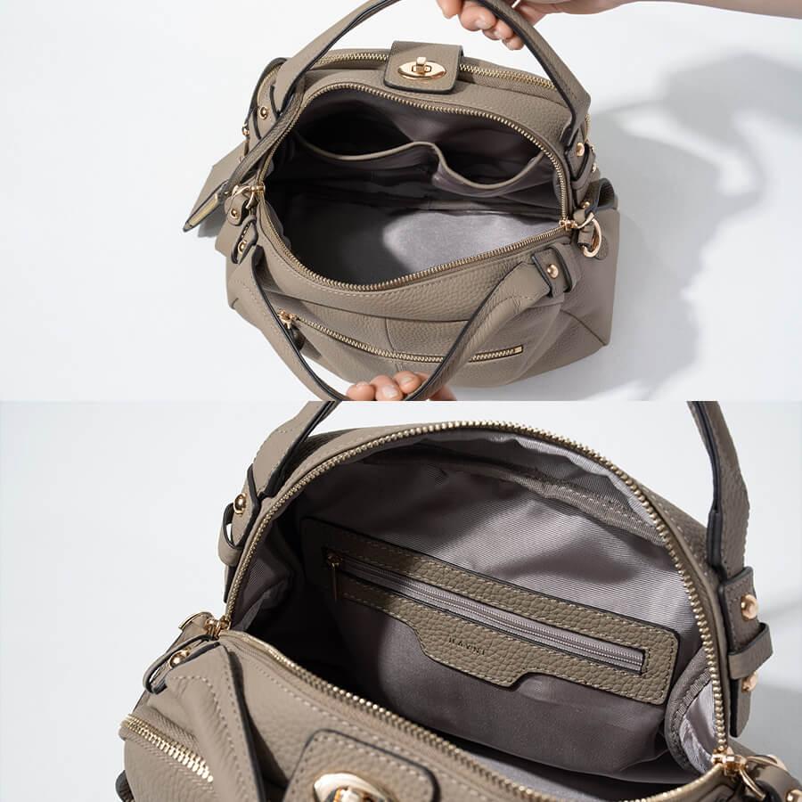HAYNI（ヘイニ） 本革 ショルダーバッグ ボストンバッグ 2way