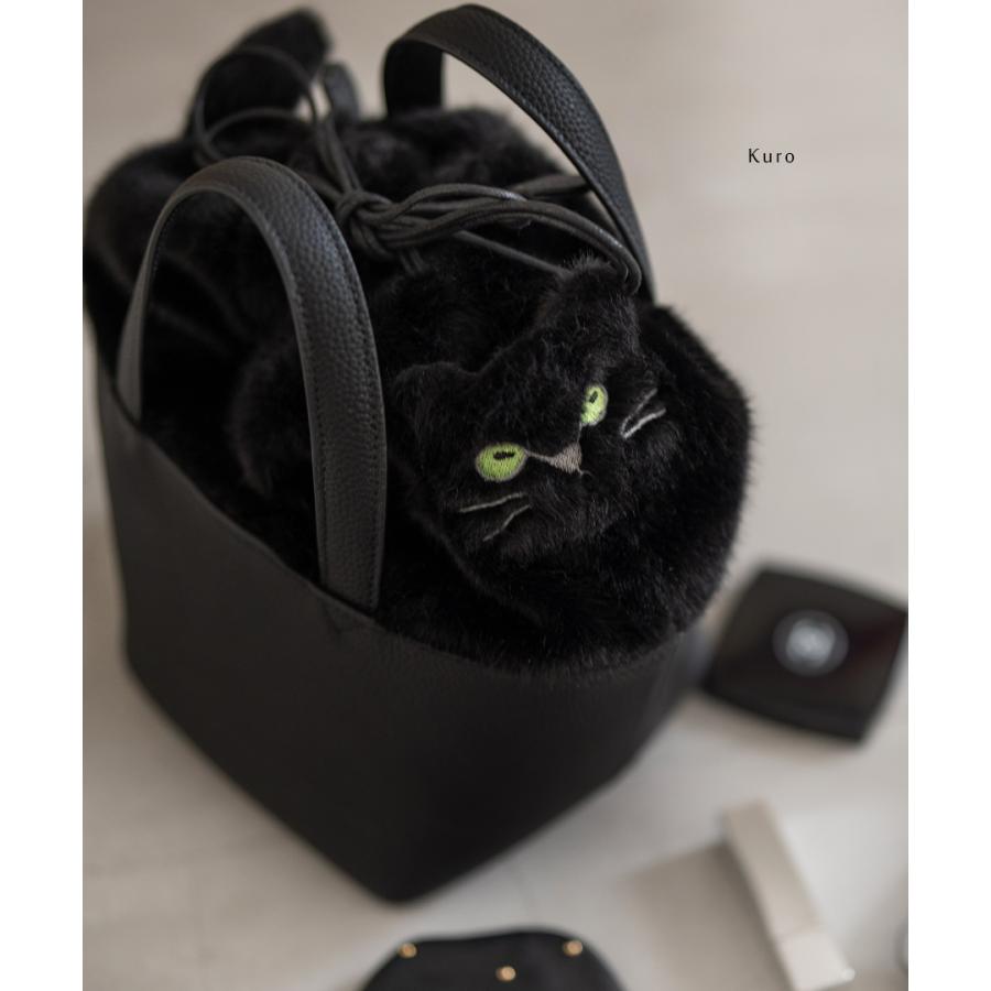 HAYNI ねこバック　ブラックファー HAYNI（ヘイニ） AIM医学研究支援PJ実施中｜ 猫 ねこ ショルダーバッグ