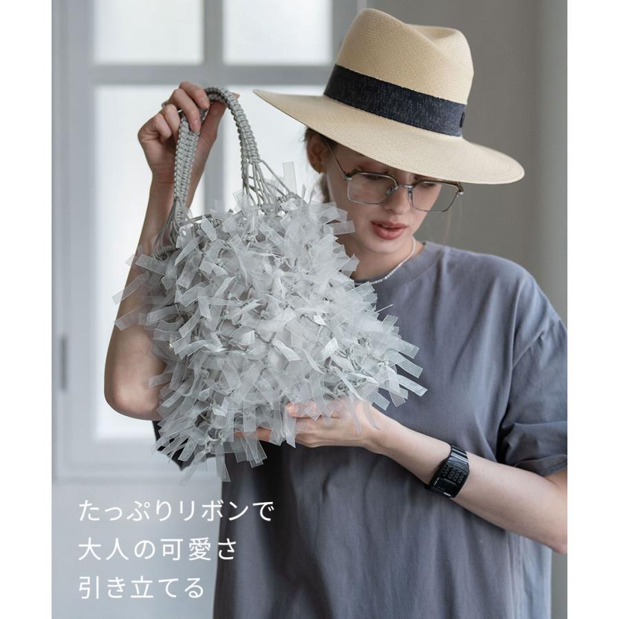 巾着トートバッグ リボンのパピヨンちゃん