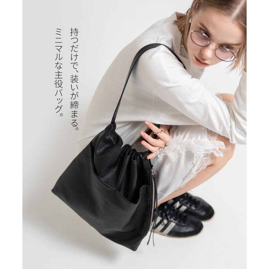 美品☆POMTATA ブラックレザー ショルダーバッグ ボディバッグ ポンタタ POMTATA（ポンタタ） ワンショルダー バッグ レディース 本革 日本製