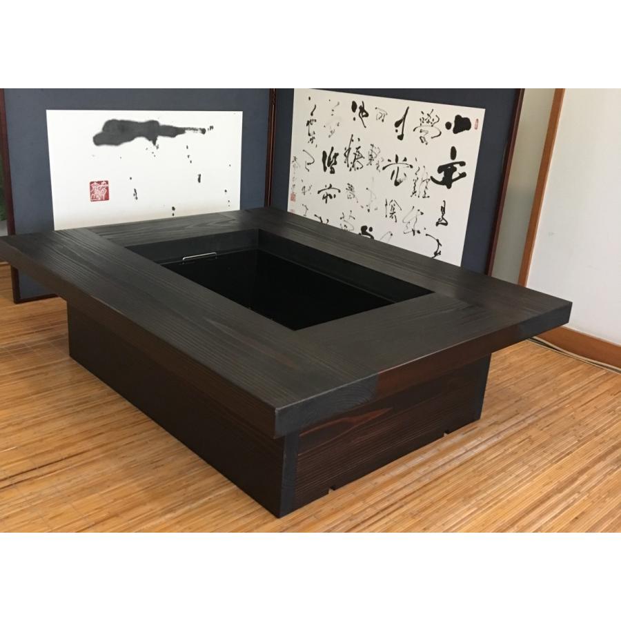 囲炉裏テーブル1200x800x280mm 炭火焼き 焼肉 バーベキュー 囲炉裏テーブル1200x800x280mm 炭火焼き 焼肉 バーベキュー
