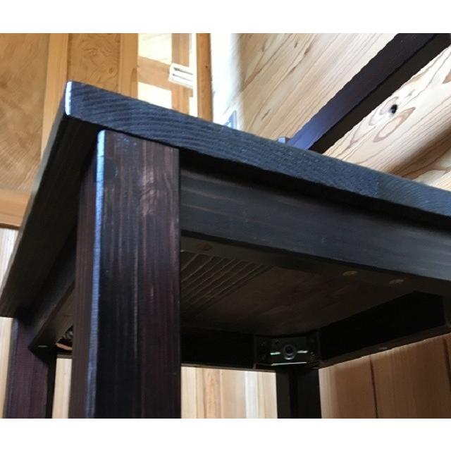 ダイニング囲炉裏テーブル1200mm と木製椅子4脚のセット テーブル