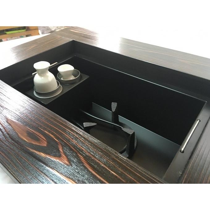 灰 五徳 酒燗器 徳利セット】ちび囲炉裏 5点セット 800X600X280mm 蓋