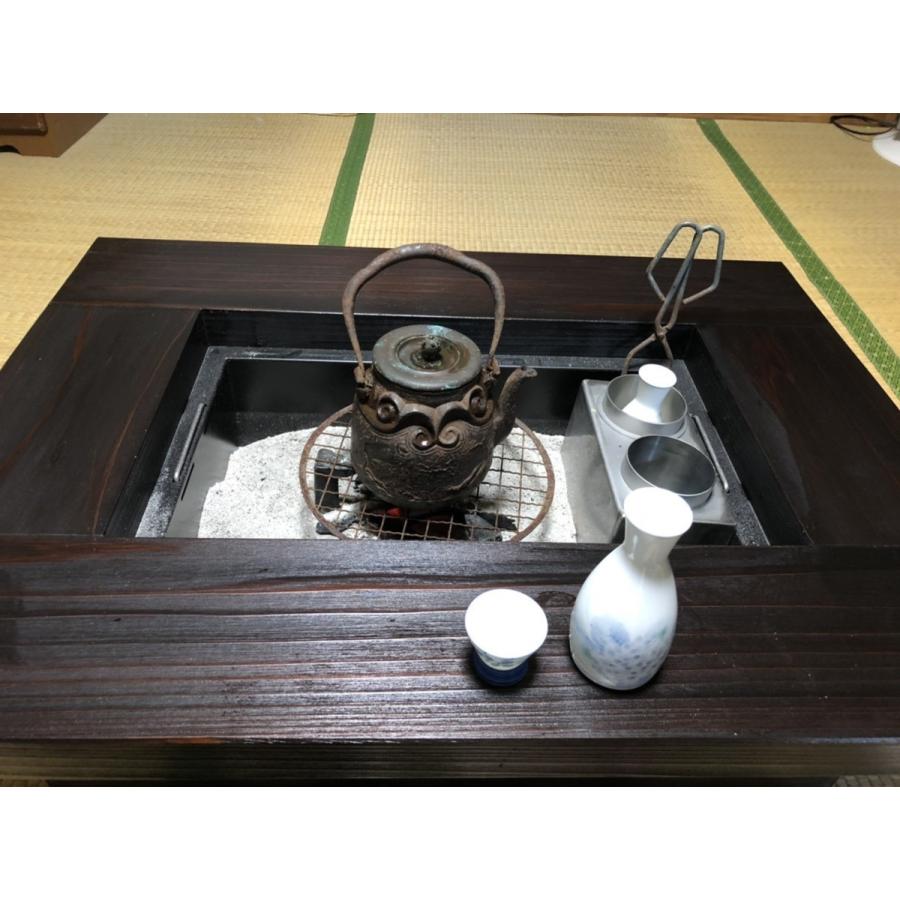 灰セット】ちび囲炉裏と灰の2点セット テーブルサイズ