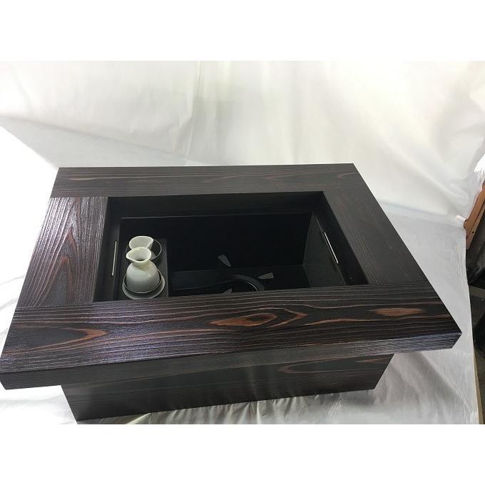 灰 五徳 酒燗器 セット】ちび囲炉裏 4点セット 800X600X280mm 蓋付