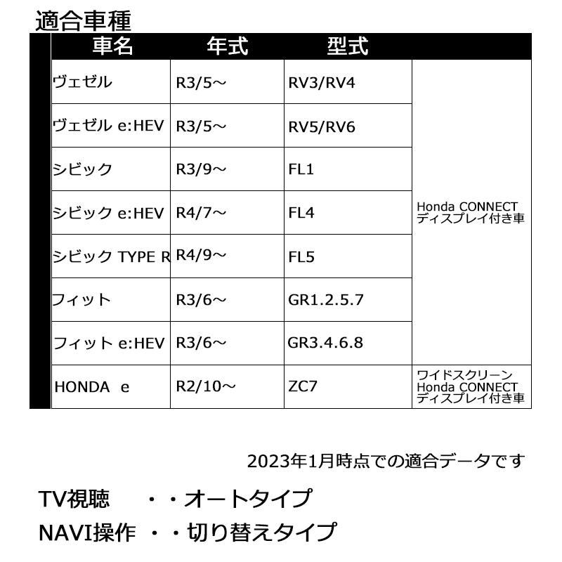 ナビ操作可能 Honda CONNECTディスプレー用テレビキャンセラー ヴェゼル (RV3・RV4・RV5・RV6) 2021年(令和3)/ 5から テレビキット CTN-307 ブルコン｜hazaway-shop｜04