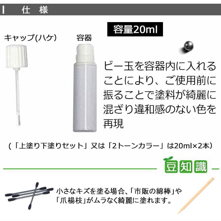 タッチアップペイント アウディ S8 ウーロングレーメタリック カラー番号LX7U 20ml｜hazaway-shop｜08