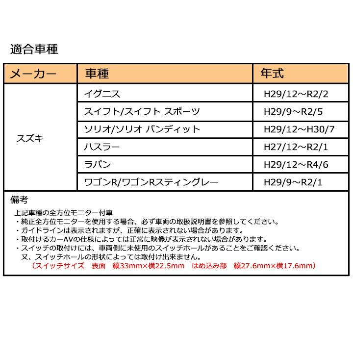 スズキ スズキ車用全方位モニター変換アダプター(3Dビュー機能