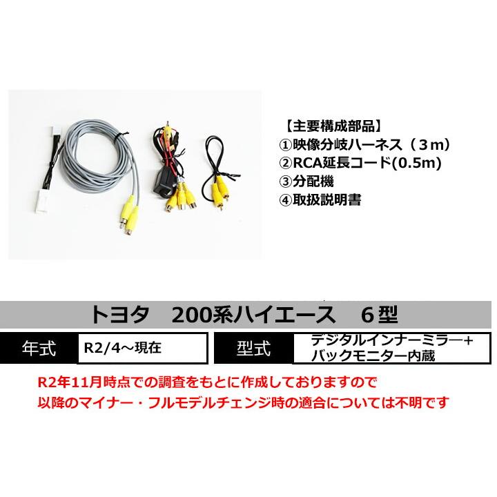 ハイエース ハイエース200系 ハイエース6型 デジタルインナーミラー+