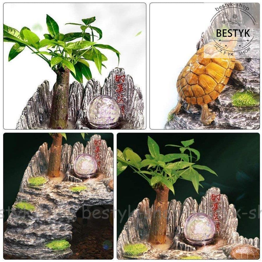 爬虫類 亀 水槽 new 水槽用飾り 隠れ家 アクアリウムかめ 樹脂 天然の岩を模しの画像
