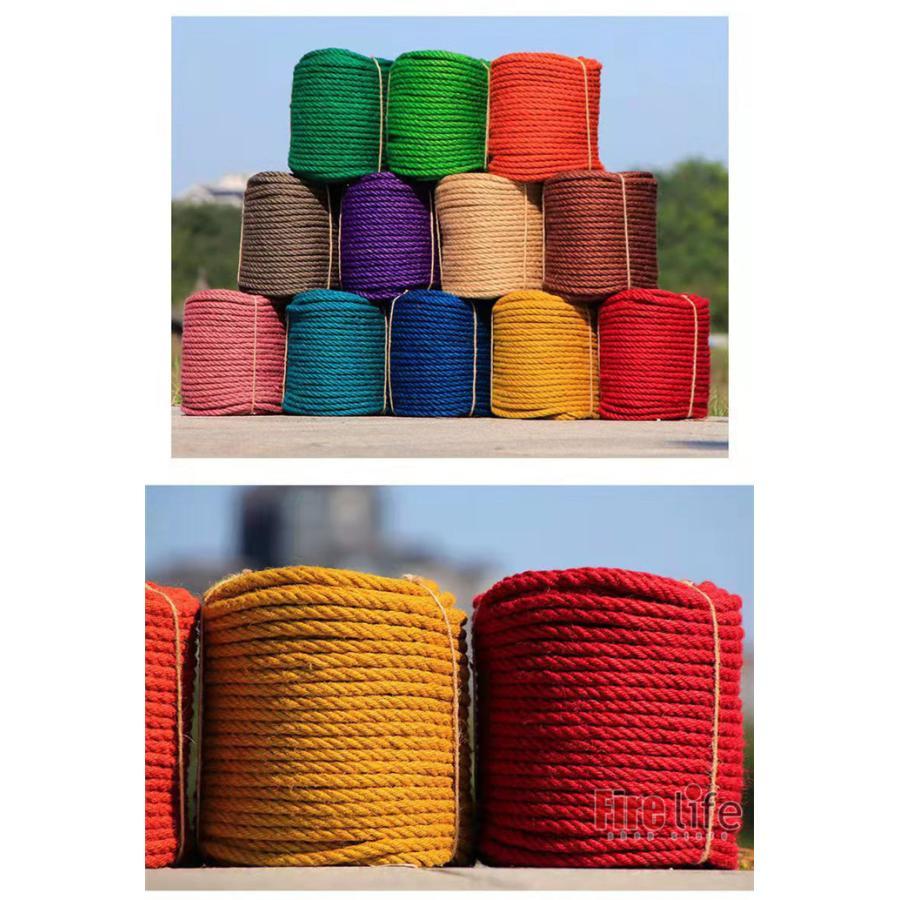 麻縄　染縄　青　グラデーション縄　6mm 8m 10本セット　短縄一1本おまけ付 麻縄 染縄 青 グラデーション縄 6mm 8m 10本セット 短縄一1