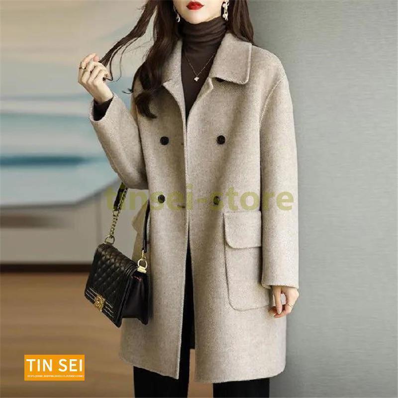 チェスターコート レディース コート ロング丈 トレンチコート ラシャ