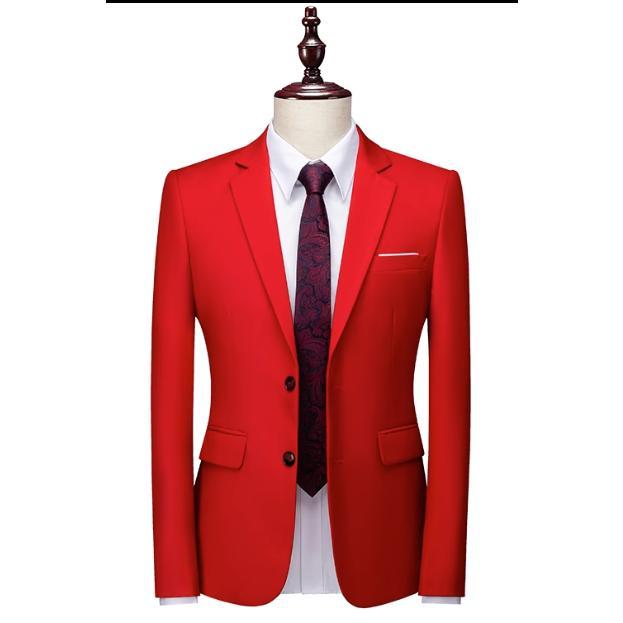 テーラードジャケット ショート丈 メンズ 赤いジャケット 赤ジャケット