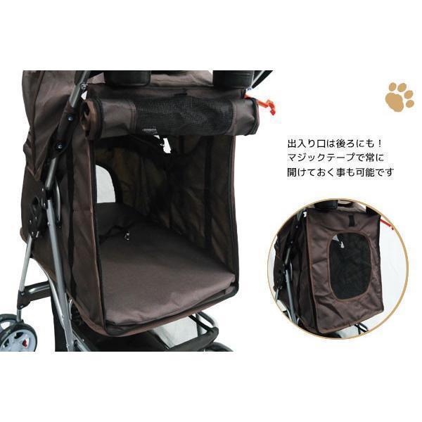 4輪 ペットカート ペットバギー 折りたたみ式 小型犬?中型犬 ブラック PB-10_2