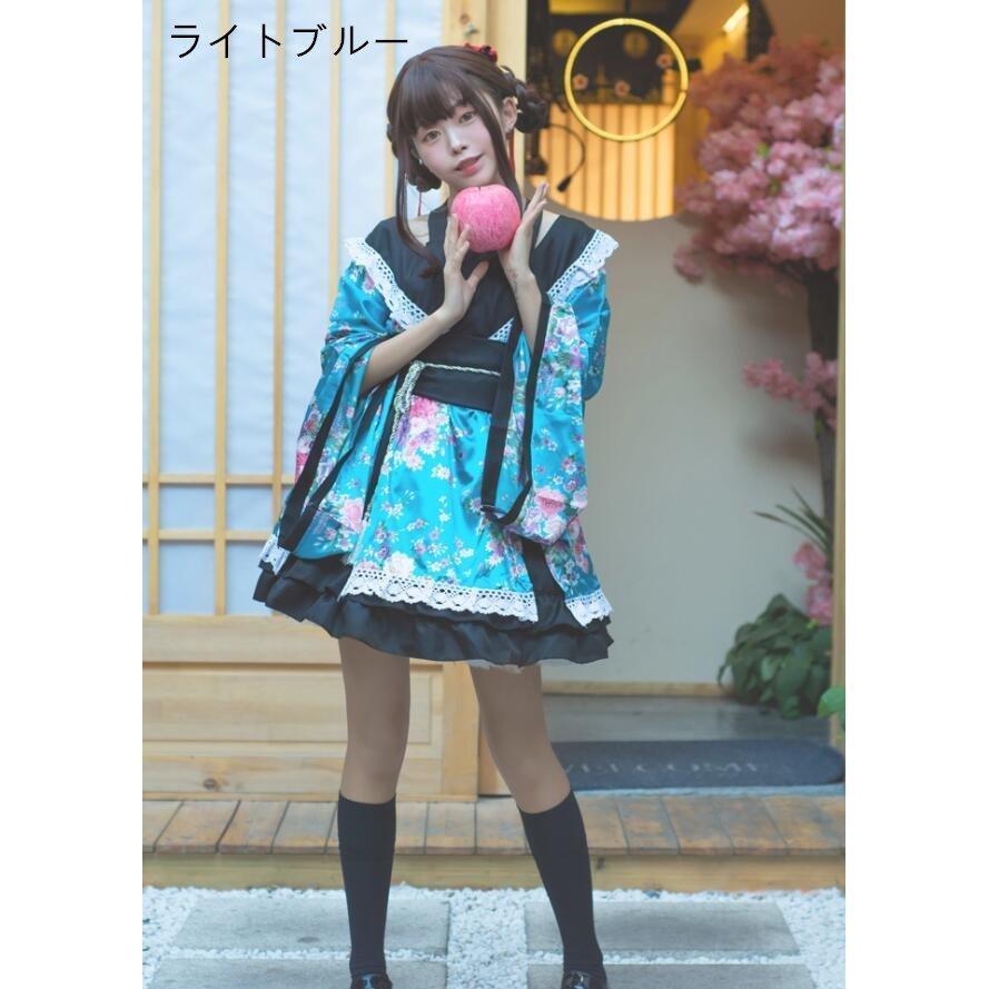 和服 ワンピース ゴスロリ 着物5点セット レディース