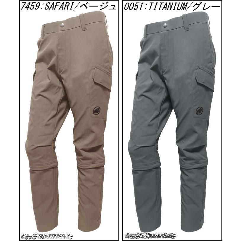 マムート MAMMUT トランスポーターカーゴ3/4 2in1パンツ TRANSPORTER Cargo 3/4 2 in 1 Pants  1022-01110 耐久撥水 ストレッチトレッキングカーゴパンツ