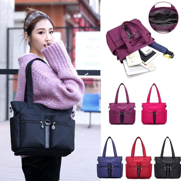 大量入荷 トートバッグ レディース 大きめ 大容量 サイズ対応 ナイロン 軽量 撥水 無地 通勤通学旅行 マザーズバッグ na9 Homie Baseヤフー店 通販 Yahoo ショッピング