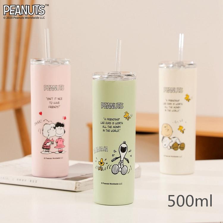スヌーピー Snoopy ストロー付き 蓋付き 水筒 マグボトル タンブラー 直飲み ステンレス アウトドア スポーツ 可愛い Cl0901c Homie Baseヤフー店 通販 Yahoo ショッピング