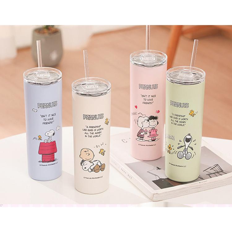 スヌーピー Snoopy ストロー付き 蓋付き 水筒 マグボトル タンブラー 直飲み ステンレス アウトドア スポーツ 可愛い Cl0901c Homie Baseヤフー店 通販 Yahoo ショッピング