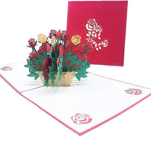通販でクリスマス 立体 カード 花 バレンタイン バースデーカード 手作り3dポップアップカード お誕生日カード フラワーカード メッセージカード 母の日 父の Discoversvg Com