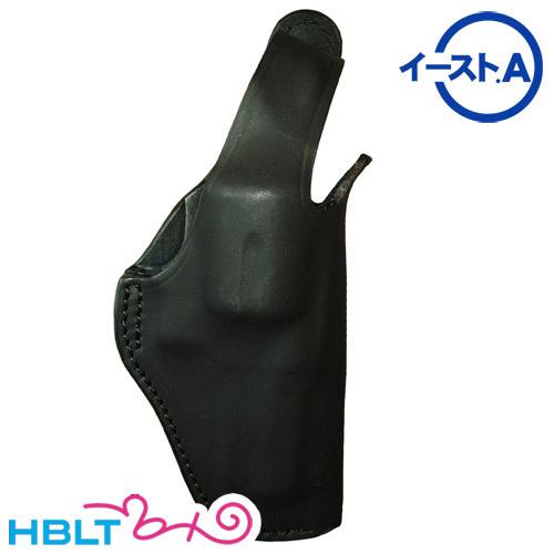 イーストA 革 シルエット ヒップ ホルスター リボルバー 357 44系 2〜3インチ サムブレイク クロス Black 231 BK