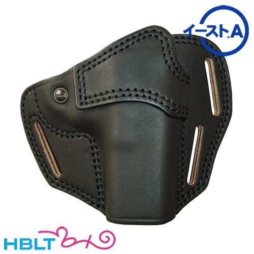 イーストA 革 バックサイド ホルスター グロック 用 パンケーキ Black