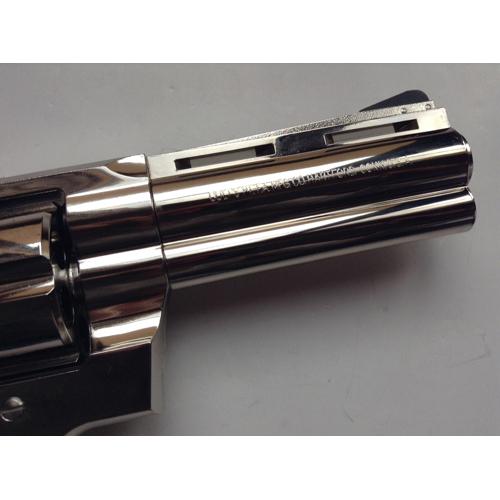 タナカワークス コルトパイソン R-model ABS ニッケル/シルバー 4インチ 発火式 モデルガン 完成 リボルバー 