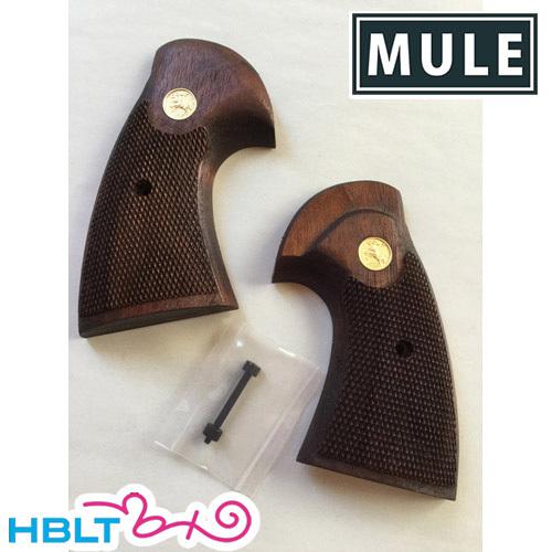 CAW MULE 木製グリップ タナカ パイソン 用 2nd チェッカ メダル CAW MULE 木製グリップ タナカ パイソン 用 2nd チェッカ メダル