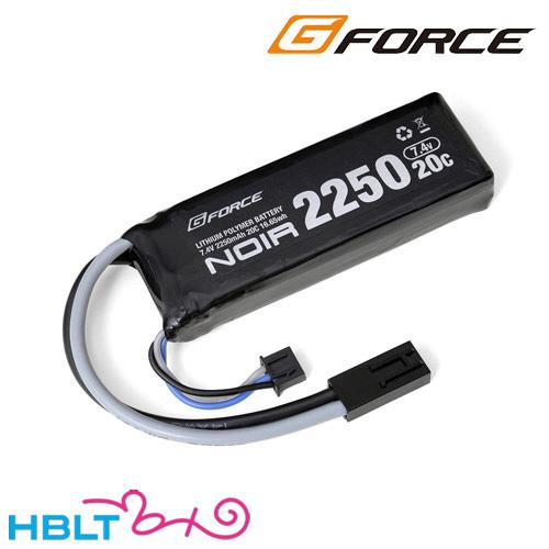 G-FORCE リポバッテリー Noir 7.4V 2250mAh ミニS 互換サイズ 20C