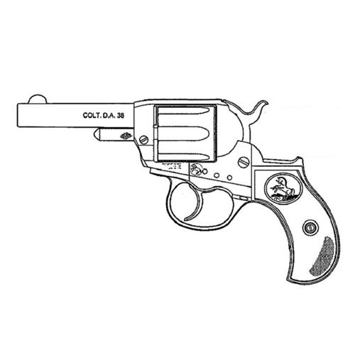 ハートフォード コルト ライトニング シェリフス M1877 HW ナチュラル仕様 3.5インチ（発火式 モデルガン 完成 リボルバー）の画像