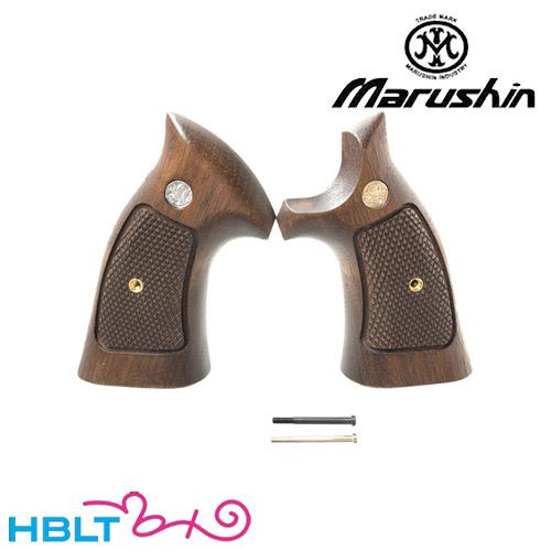 マルシン 木製グリップ ハーフチェッカー モデルガン M586/M686 専用
