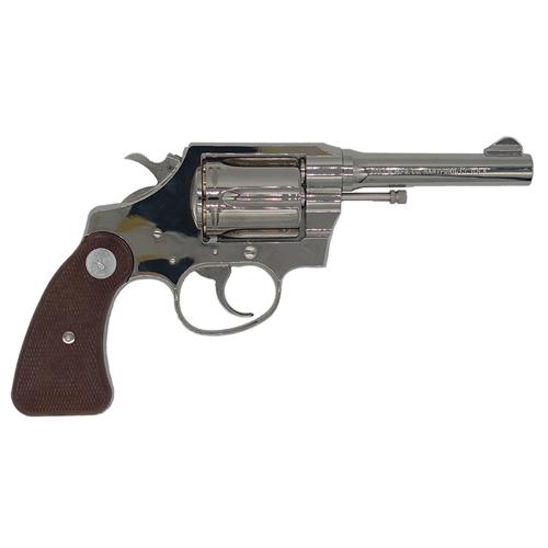 タナカワークス コルトポリス ポジティブ 3rd R−model ニッケル フィニッシュ シルバー 4インチ（発火式 モデルガン リボルバー 本体）の画像