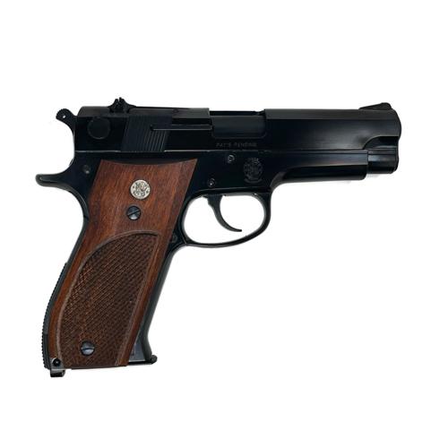 んマルシン工業製　ABS樹脂ガスガン　Ｓ＆Ｗ　M３８　ASGＫ認定合法品 マルシン工業 マルシン S&W M39 木製グリップ ABS WDブラック（発火式