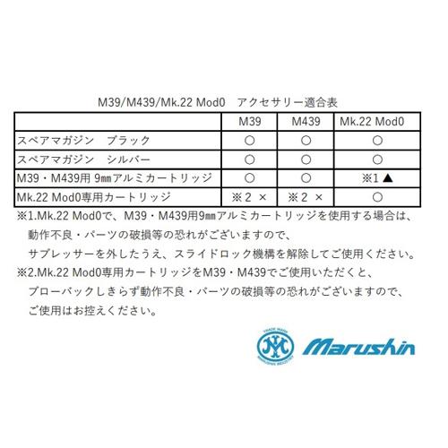 マルシン工業 マルシン S&W M439 木製グリップ ABS シルバー（発火式