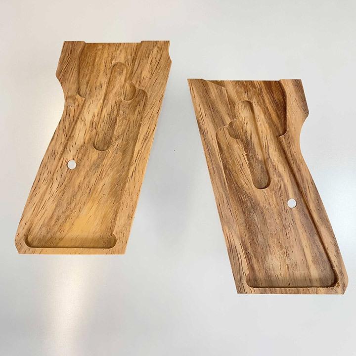 キャロムショット 木製グリップ マルゼン PPK/S 用 紫檀チェッカー