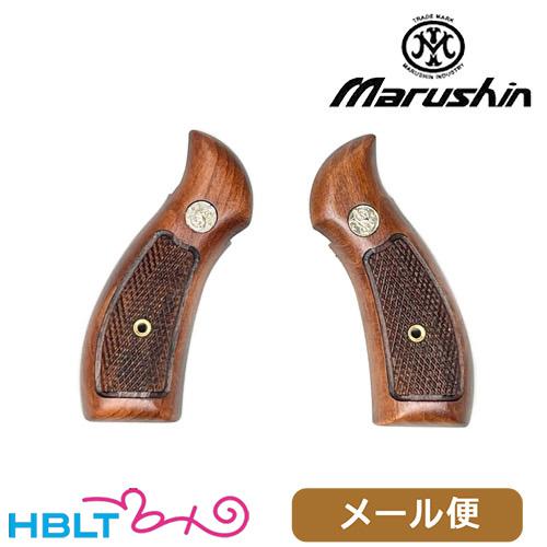 マルシン　ポリスリボルバー77mm ハーフチェッカー木製グリップ仕様　ガスガン マルシン ポリスリボルバー 77ミリ銃身 Xカート ハーフ