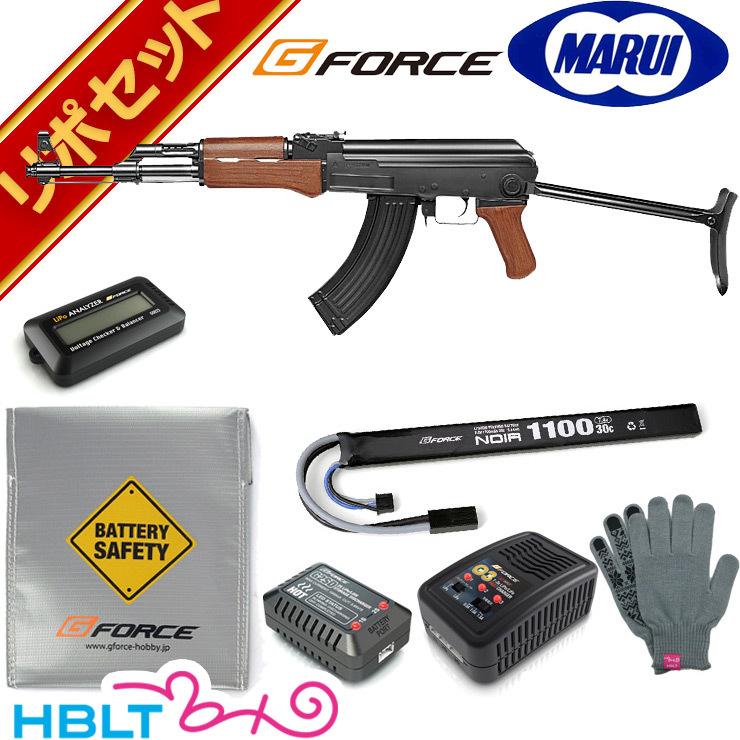 東京マルイ AK47S スタンダード電動ガン G-FORCE リポバッテリー フルセット