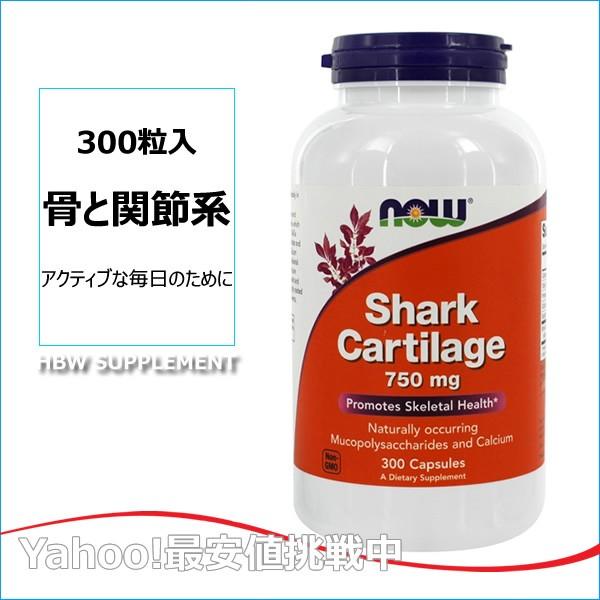 NOW社　サメの軟骨750mg(300カプセル)｜hbwsupplement